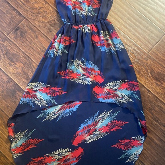 Wet Seal Strapless Dress in Navy and Red Feather - Picture 14 of 16